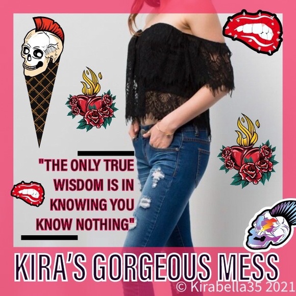 ♠️BNWT♠️OFF THE SHOULDER LACE CROP TOP IN BLACK♠️ - Picture 3 of 6